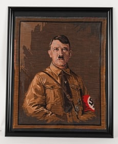 WWII NAZI GERMAN ADOLF HITLER TAPESTRY WW2