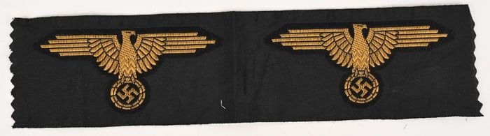 WWII NAZI GERMAN TROPICAL SLEEVE EAGLE LOT OF 2