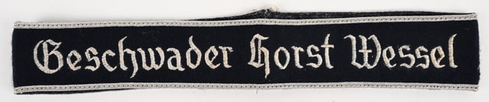 WWII LUFTWAFFE GESCHWADER HORST WESSEL CUFFTITLE