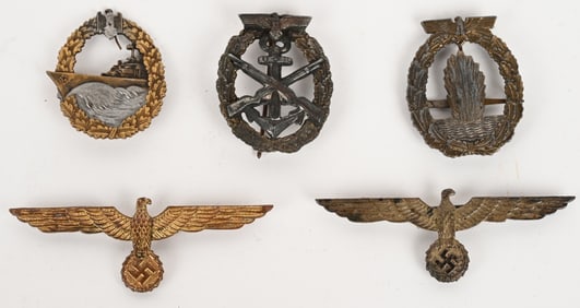 WWII NAZI GERMAN KRIEGSMARINE BADGE INSIGNIA LOT