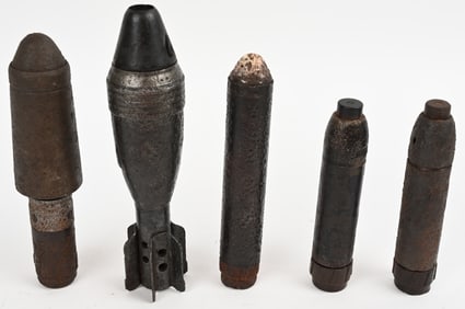 WWII NAZI GERMAN RIFLE GRENADE & MORTAR ROUND LOT