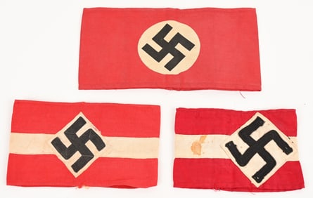 WWII NAZI GERMAN NSDAP & HJ ARMBAND LOT