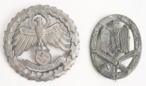 WWII NAZI GERMAN GENERAL ASSAULT BADGE SVB BADGE