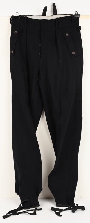 HITLER JUGEND BLUE WOOL TROUSERS W HJ DJ BUTTONS (1 of 6)