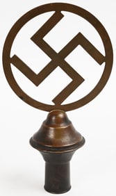 WWII NAZI GERMAN NSDAP FLAG POLE TOP WW2