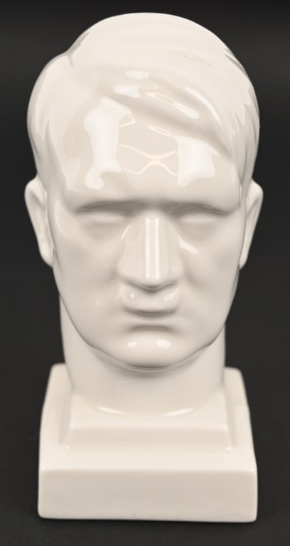 WWII NAZI GERMAN HEROIC BUST OF HITLER WW2: German WWII Dictator Adolf Hitler Porcelain Statue Bust Measures 5 1/2” tall. Excellent. Adolf Hitler 20 April 1889 – 30 April 1945) was a German politician and leader of the Nazi Party (N