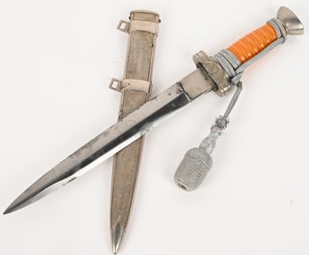 WWII NAZI GERMAN RED CROSS DAGGER & SCABBARD WW2