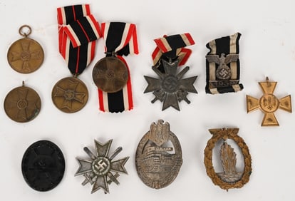 WWII NAZI GERMAN MEDAL LOT ARMY KRIEGSMARINE WW2