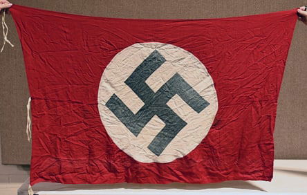 WWII NAZI GERMAN NSDAP SMALL FLAG / BANNER WW2