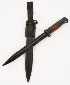WWII NAZI K98 BAYONET W/ MATCHING SCABBARD & FROG