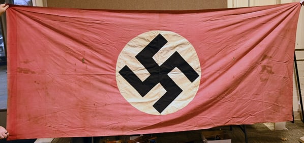 WWII NAZI GERMAN NSDAP FLAG OR BANNER WW2