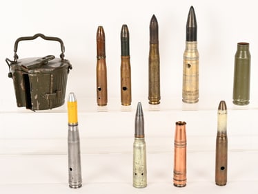 WWII NAZI GERMAN ORDNANCE LOT MG42 20MM ROUNDS WW2