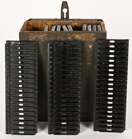 WWII BREDA M37 MACHINE GUN AMMO BOX W CLIPS WW2