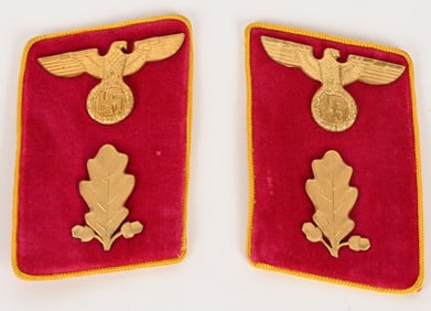 WW2 NAZI NSDAP REICHS ABSCHNITTSLEITER COLLAR TABS