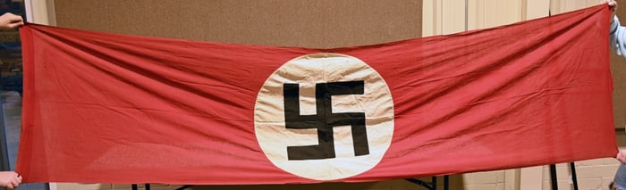 WWII NAZI GERMAN NSDAP FLAG OR BANNER WW2