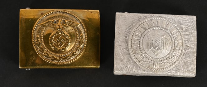 WWII NAZI GERMAN SA & ARMY BELT BUCKLE LOT WW2