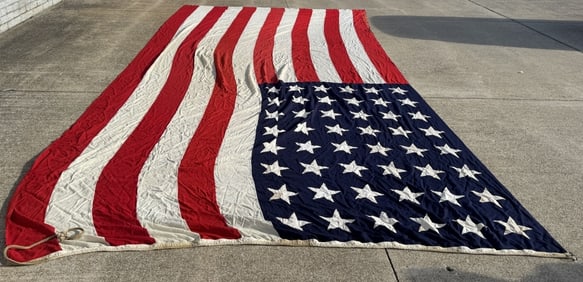 WWII US NAVY ENSIGN FLAG NO. 4 MARE ISLAND 1944