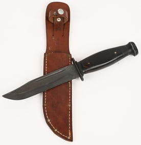 VIETNAM KABAR 1208 FIGHTING KNIFE W SCABBARD