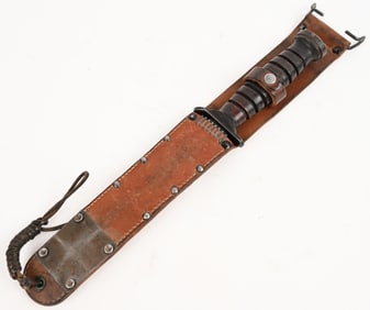 WWII US M3 FIGHTING KNIFE CAMILLUS W M6 SCABBARD