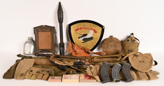 WW1 WWII US MILITARY LOT AMMO HOLSTER FIELD GEAR