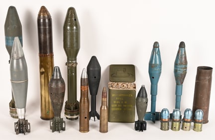 WW1 WWII US JAPANESE AMMO & ARTILLRY ROUND LOT WW2