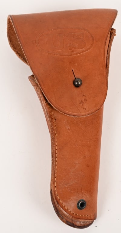WWII US ARMY M1916 BOYT 1942 DATED HOLSTER WW2: This is an excellent, near mint example of a 1942 dated M1916 holster for the M1911A1 pistol. The holster has crisp, clean leather that's strong throughout with pliability. The interior leather is min