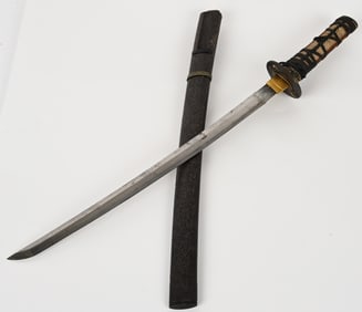 JAPANESE WAKIZASHI SWORD w/ SIGNED TANG