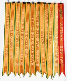 VIETNAM WAR US FLAG BATTLE STREAMERS LOT