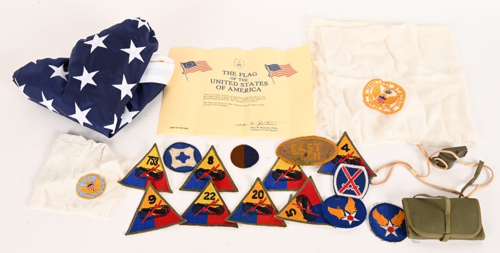 WWII US PATCH LOT ARMORED DIVISION FLAG US CAPITOL (1 of 5)