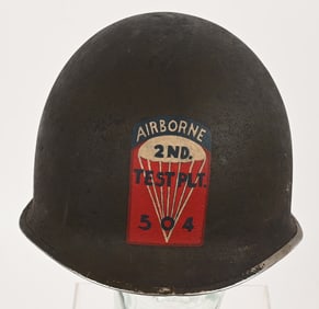WWII 504 AIRBORNE TEST PLATOON PAINTED HELMET WW2