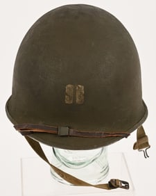 WWII US M1 GO DEVILS 9TH INFANTRY DIVISION HELMET