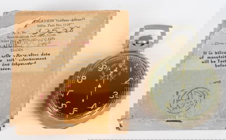 WWII US AIR CORPS ELGIN TYPE A-8 STOPWATCH WW2