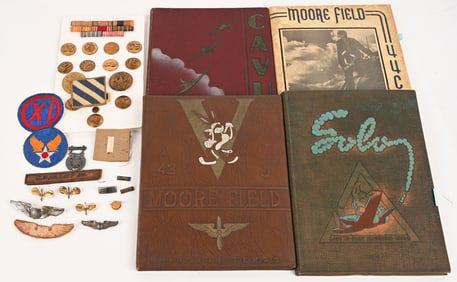 WWII US ARMY AIR CORPS PILOT GROUP & INSIGNIA WW2