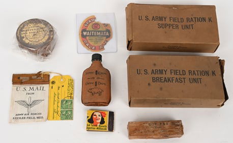 WWII US ARMY / MARINE CORPS K RATION LOT WW2