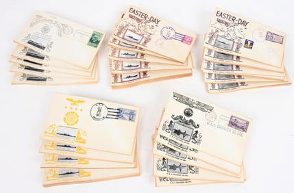 LOT OF 100 FIRST DAY COVERS SUBMARINES CRUISERS