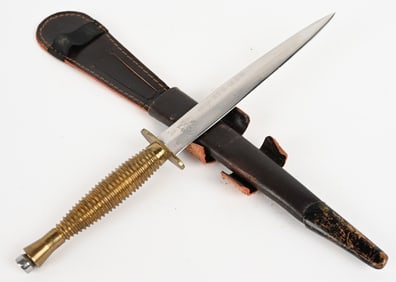 ENGRAVED 46TH GROUP SYKES FAIRBAIRN FIGHTING KNIFE