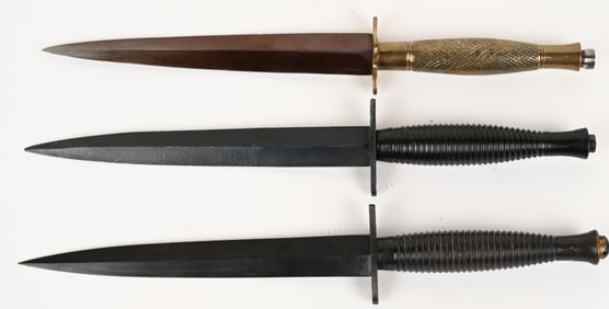 BRITISH FAIRBAIRN SYKES FIGHTING KNIFE LOT OF 3