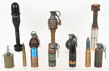 WWII & POST US ORDNANCE GRENADE LOT RIFLE FLARES