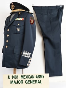 MEXICAN GENERALS PRESIDENTIAL GUARD UNIFORM W CAP