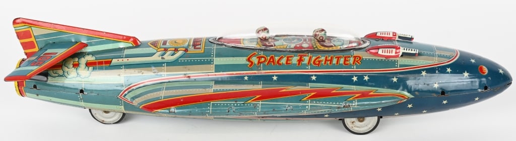 K OKADA TIN FRICTION SPACE FIGHTER XY-105 (1 of 8)