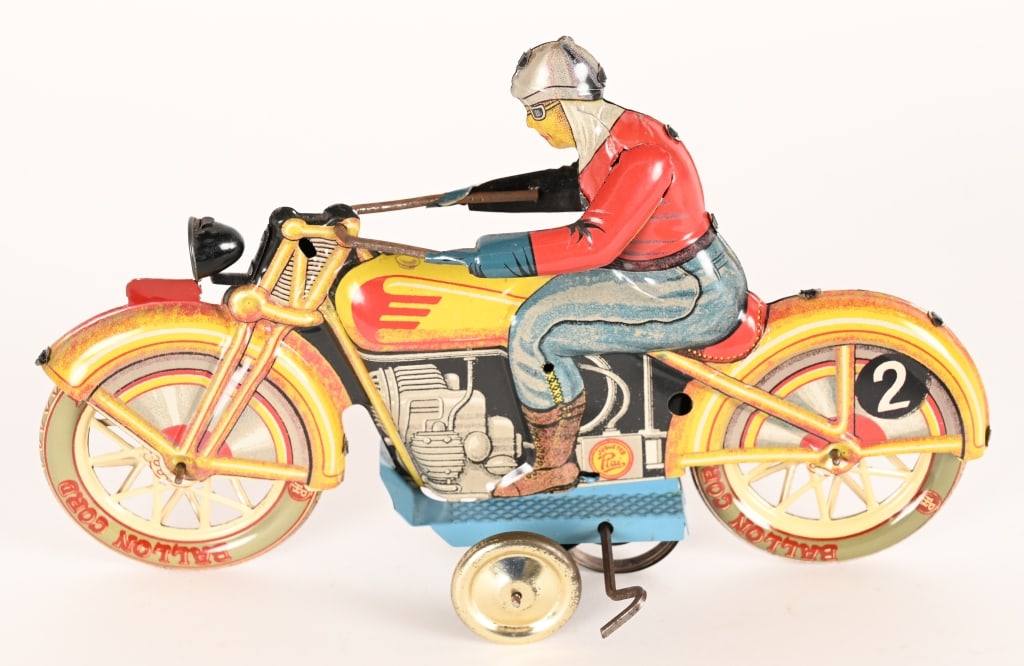 PAYA TIN WINDUP #2 RACING MOTORCYCLE (1 of 4)