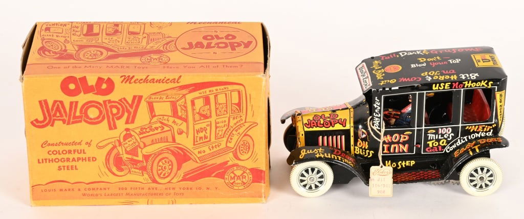 MARX TIN WINDUP OLD JALOPY w/ BOX (1 of 10)