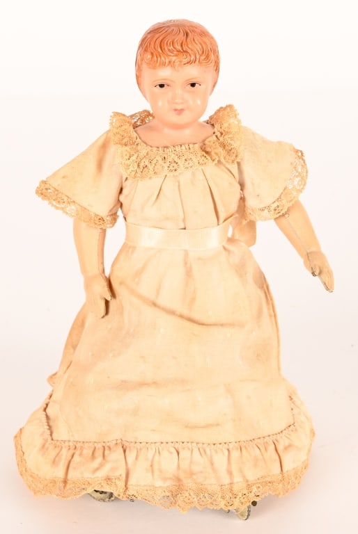 LEHMANN WINDUP WALTZING DOLL: Lehmann windup Waltzing Doll. All original and in wonderful condition. Wind up works. A very nice Lehmann Toy. 9 1/2" Excellent