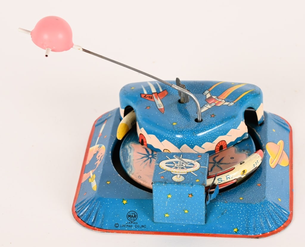 LINEMAR TIN WINDUP SPACE TRAIN GO-ROUND - 4