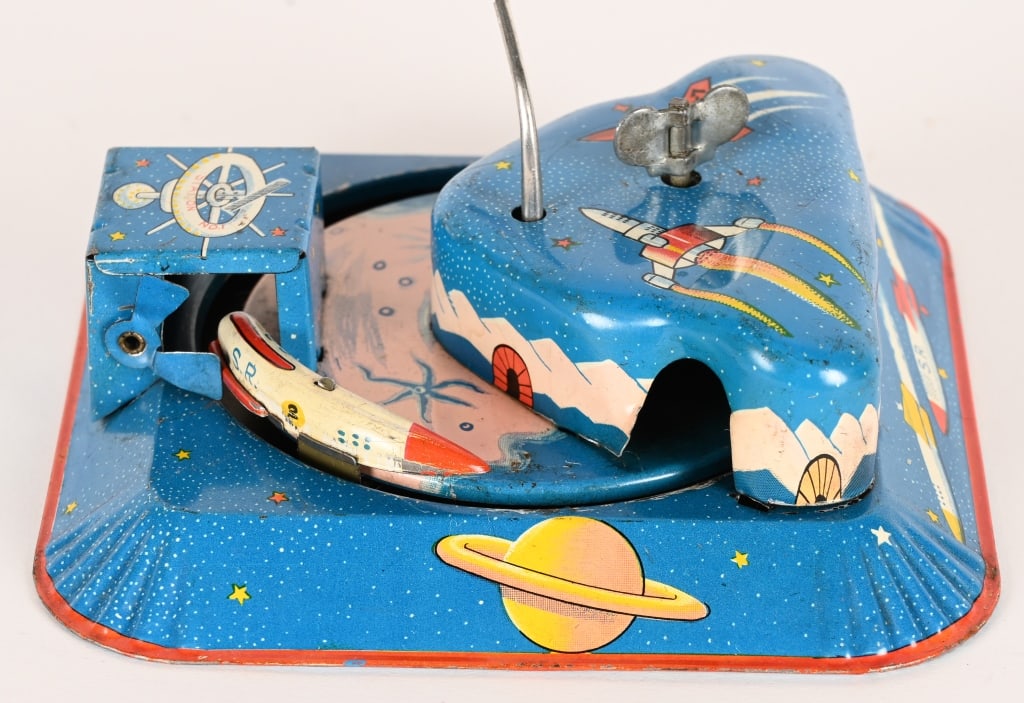 LINEMAR TIN WINDUP SPACE TRAIN GO-ROUND - 5