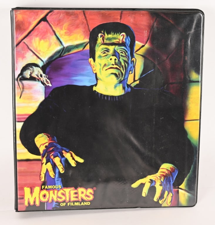 FAMOUS MONSTERS FRANKENSTEIN BINDER: Famous Monsters of Filmland Frankenstein Binder. Great condition. 11 1/2" Excellent