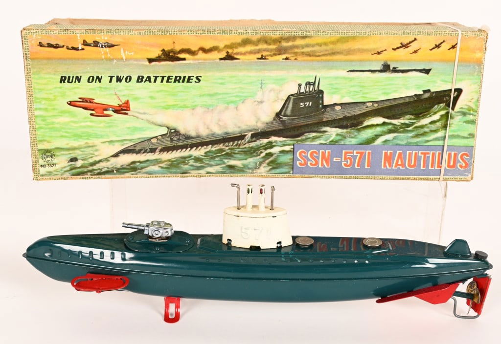 JAPAN BATTERY OP SSN-571 NAUTILUS SUBMARINE w/BOX (1 of 9)