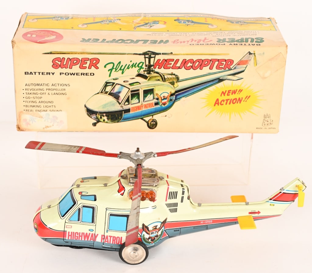 TPS BATTERY OP SUPER FLYING HELICOPTER w/ BOX (1 of 6)