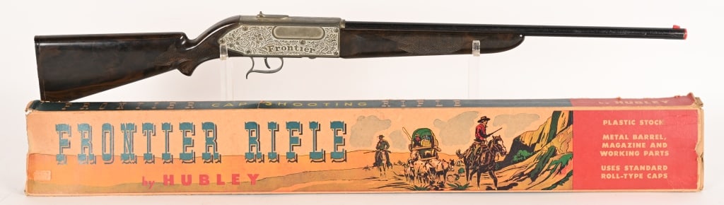 HUBLEY FRONTIER CAP RIFLE w/ BOX: All original in great condition. Boxed 35" Excellent