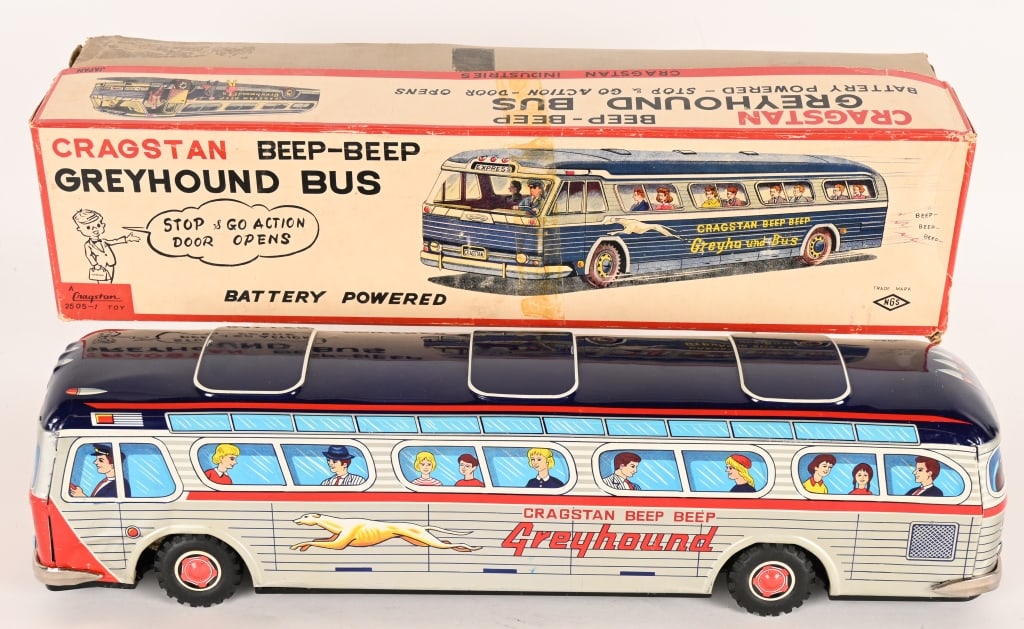 CRAGSTAN BATTERY OP GREYHOUND BUS w/ BOX (1 of 8)